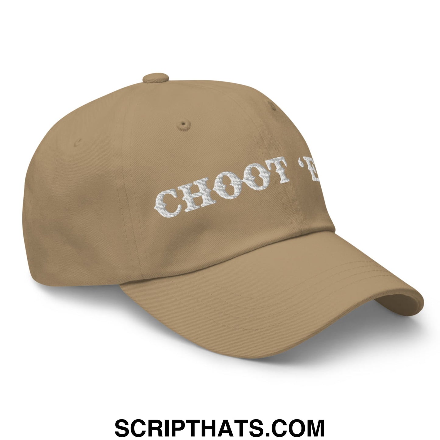 Choot 'em! Embroidered Unstructured Dad Hat Khaki
