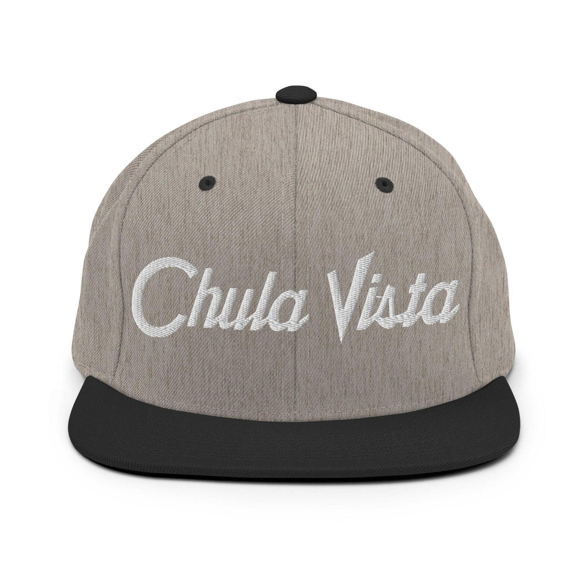 Chula Vista Script Snapback Hat Heather/Black