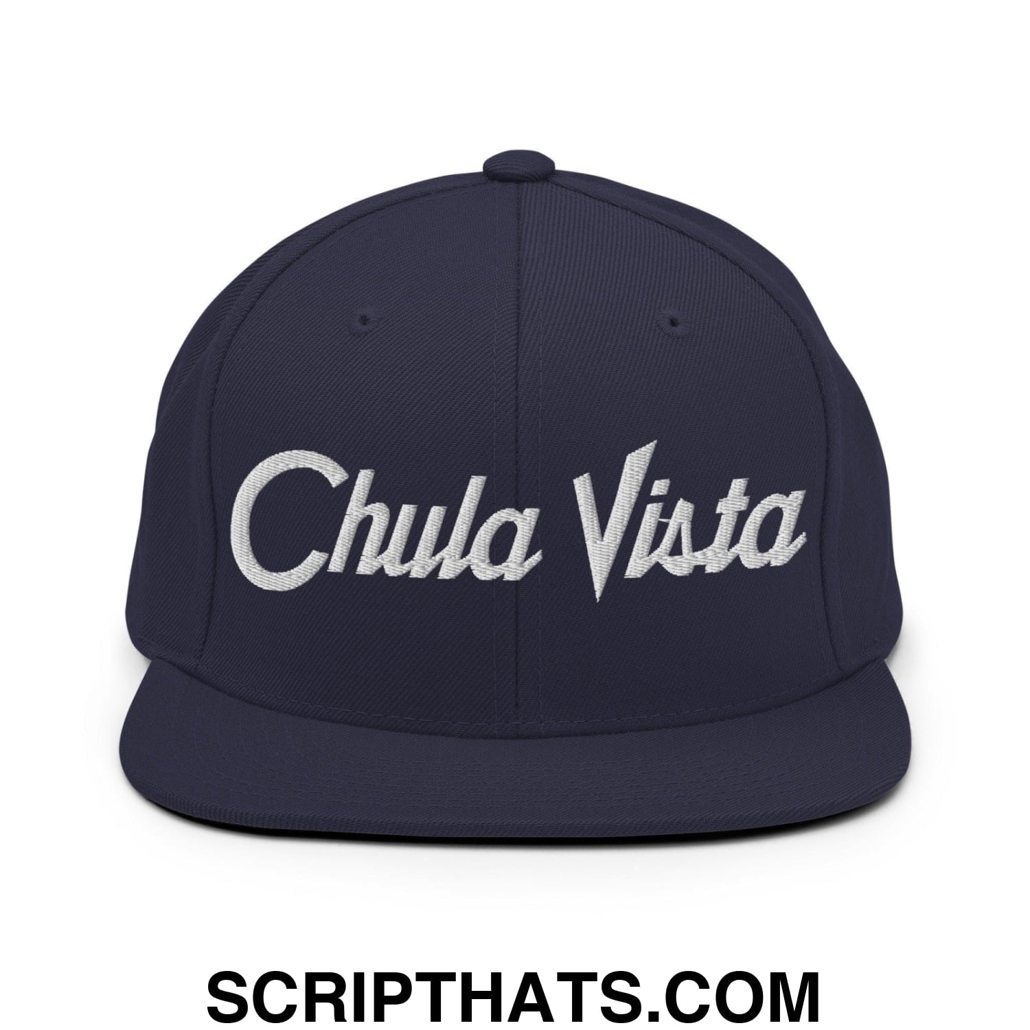 Chula Vista Script Snapback Hat Navy