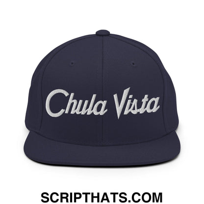 Chula Vista Script Snapback Hat Navy