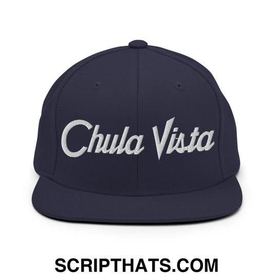 Chula Vista Script Snapback Hat Navy