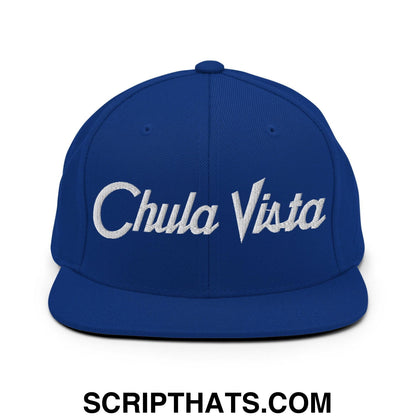 Chula Vista Script Snapback Hat Royal Blue