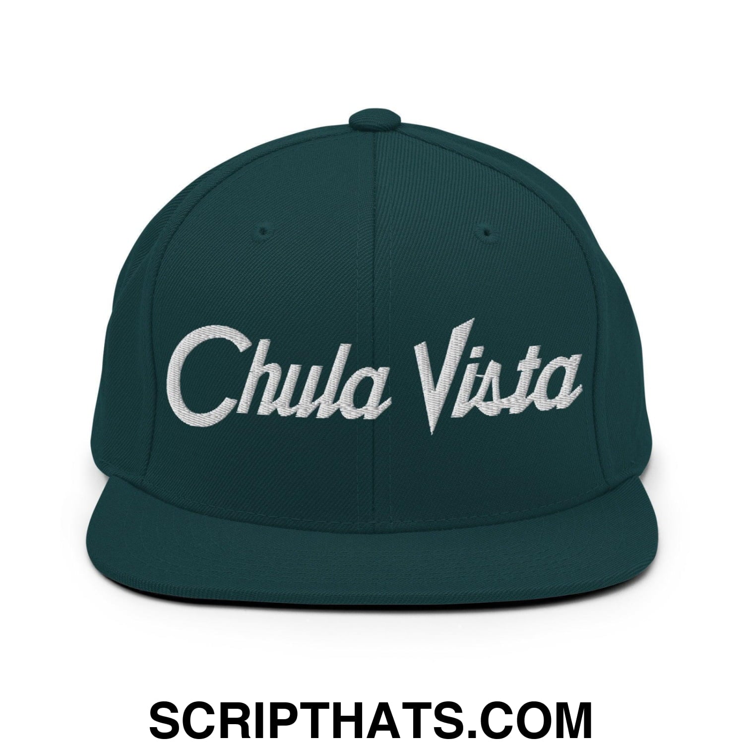 Chula Vista Script Snapback Hat Spruce