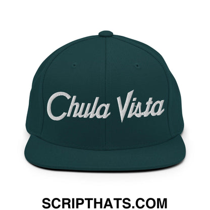 Chula Vista Script Snapback Hat Spruce
