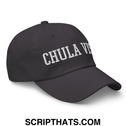 Chula Vista Varsity College Block Embroidered Unstructured Dad Hat Dark Grey
