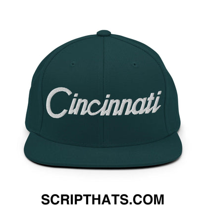 Cincinnati Script Snapback Hat Spruce