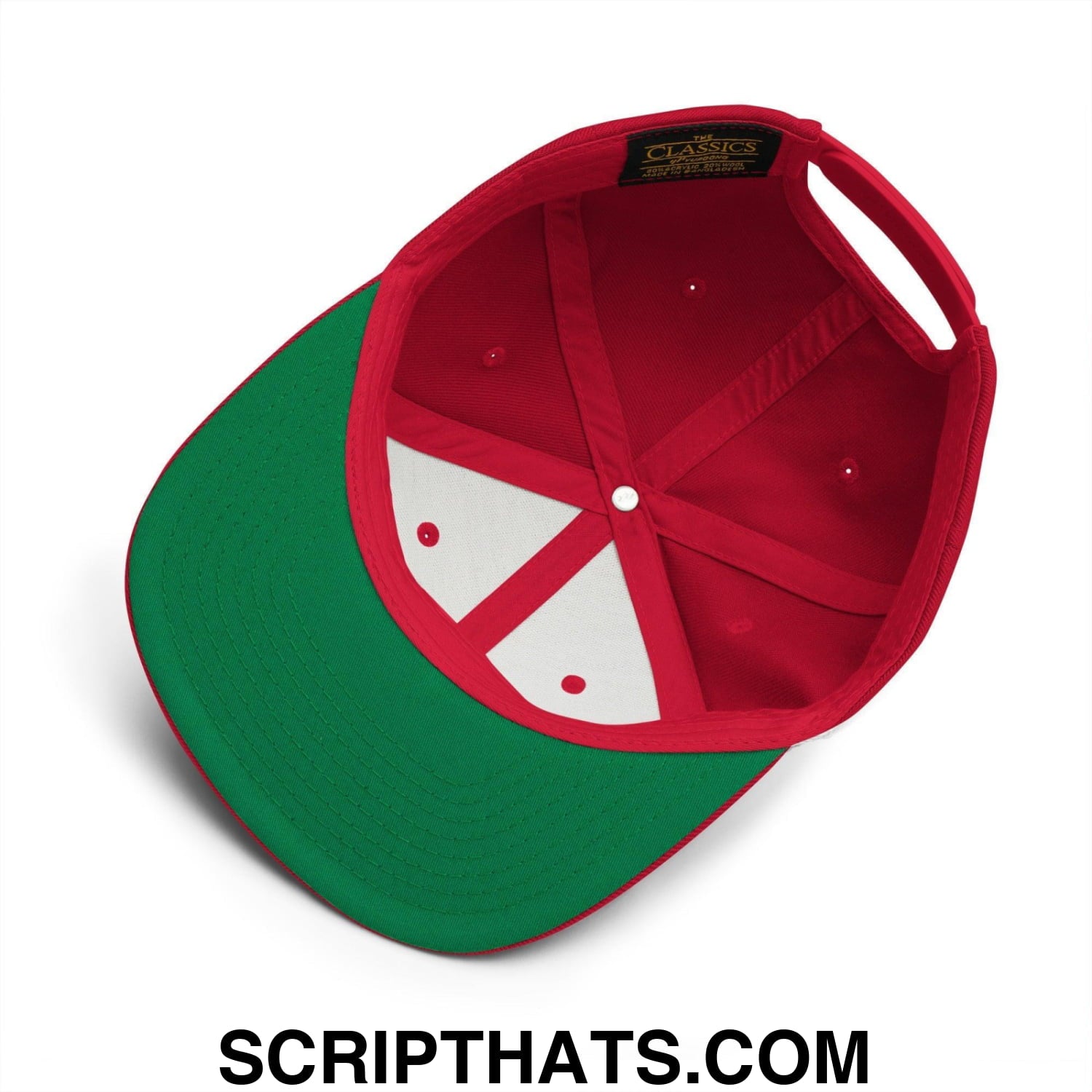 City of Compton Varsity Letterman Block Snapback Hat Red