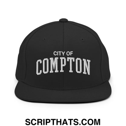 City of Compton Varsity Letterman Block Snapback Hat Black
