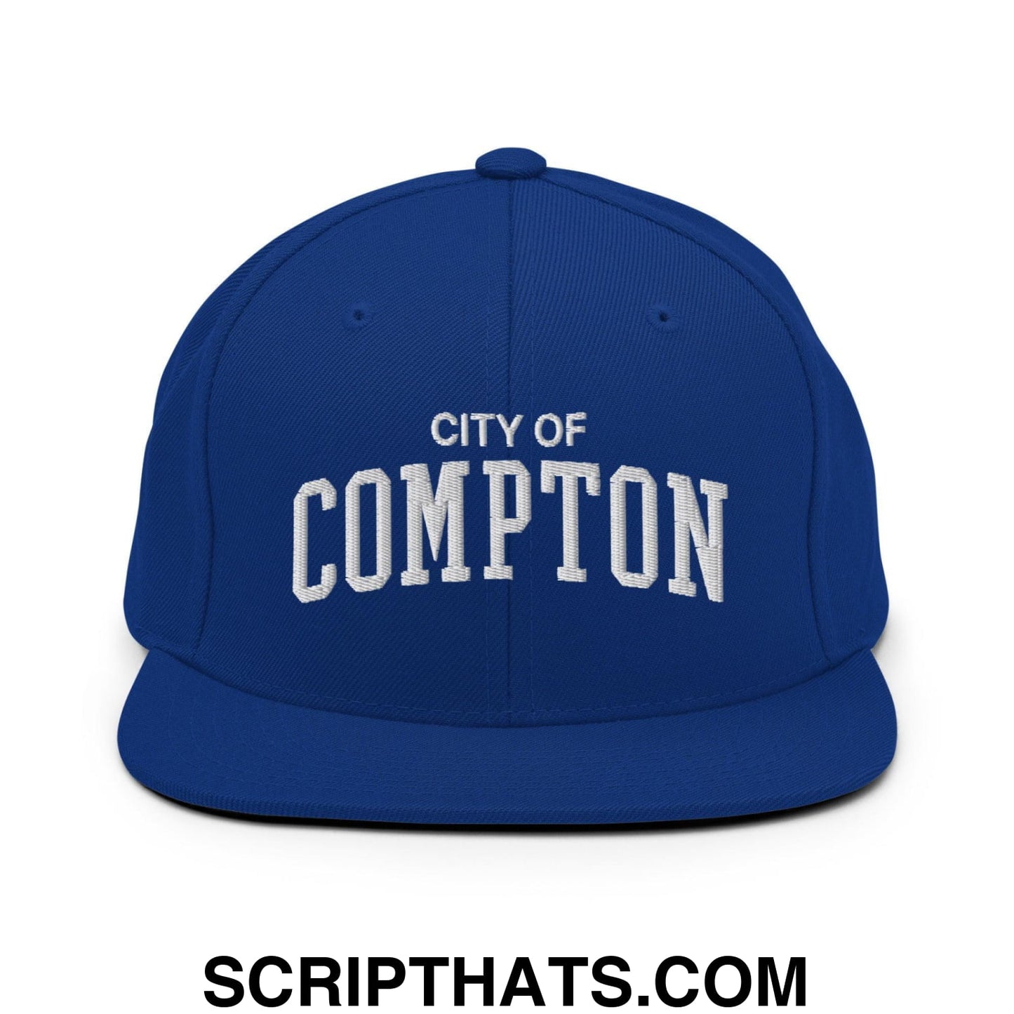 City of Compton Varsity Letterman Block Snapback Hat Royal Blue