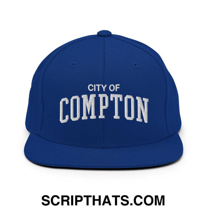 City of Compton Varsity Letterman Block Snapback Hat Royal Blue