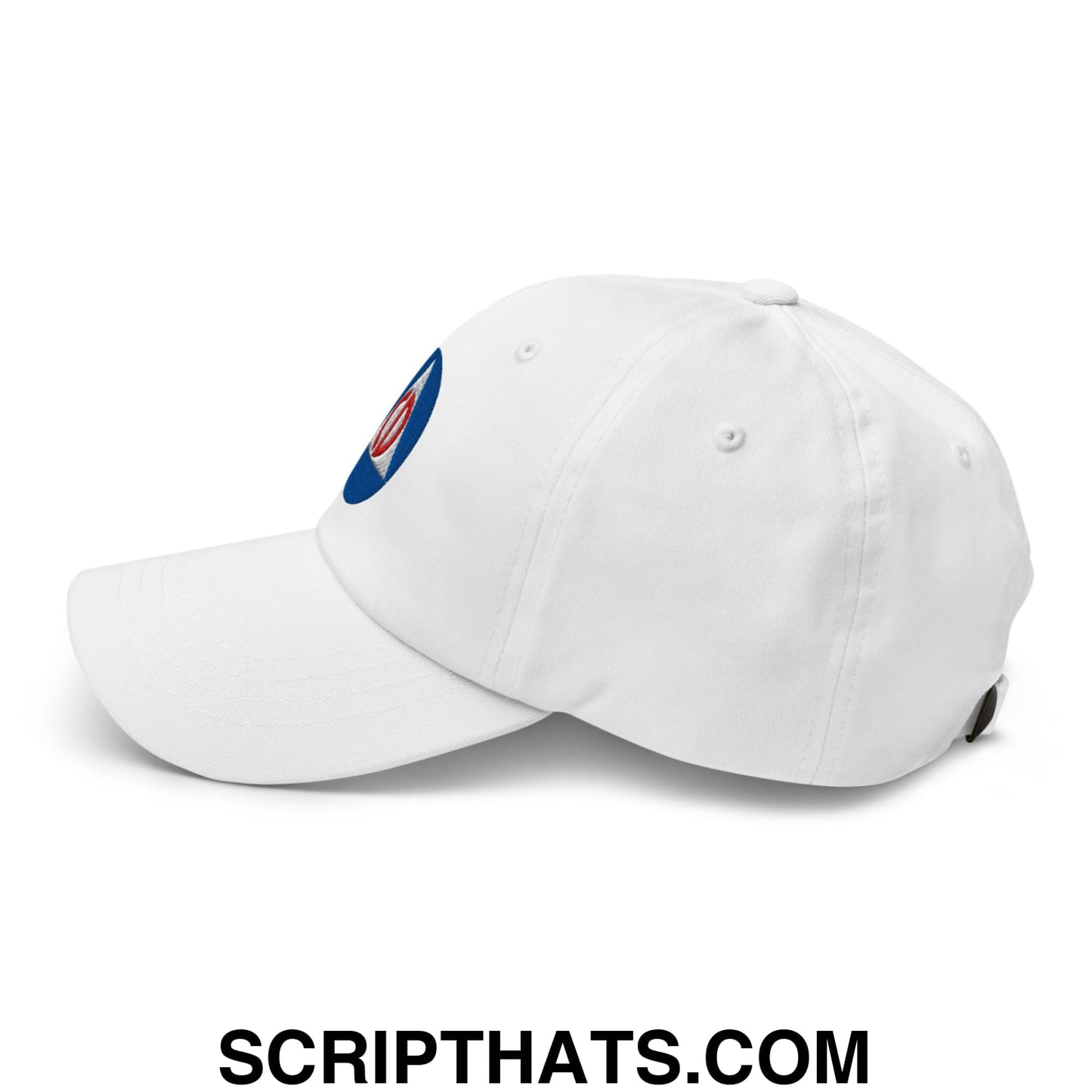 Civil Defense Embroidered Unstructured Dad Hat White