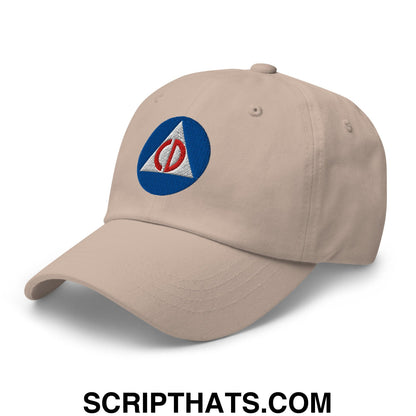 Civil Defense Embroidered Unstructured Dad Hat Stone