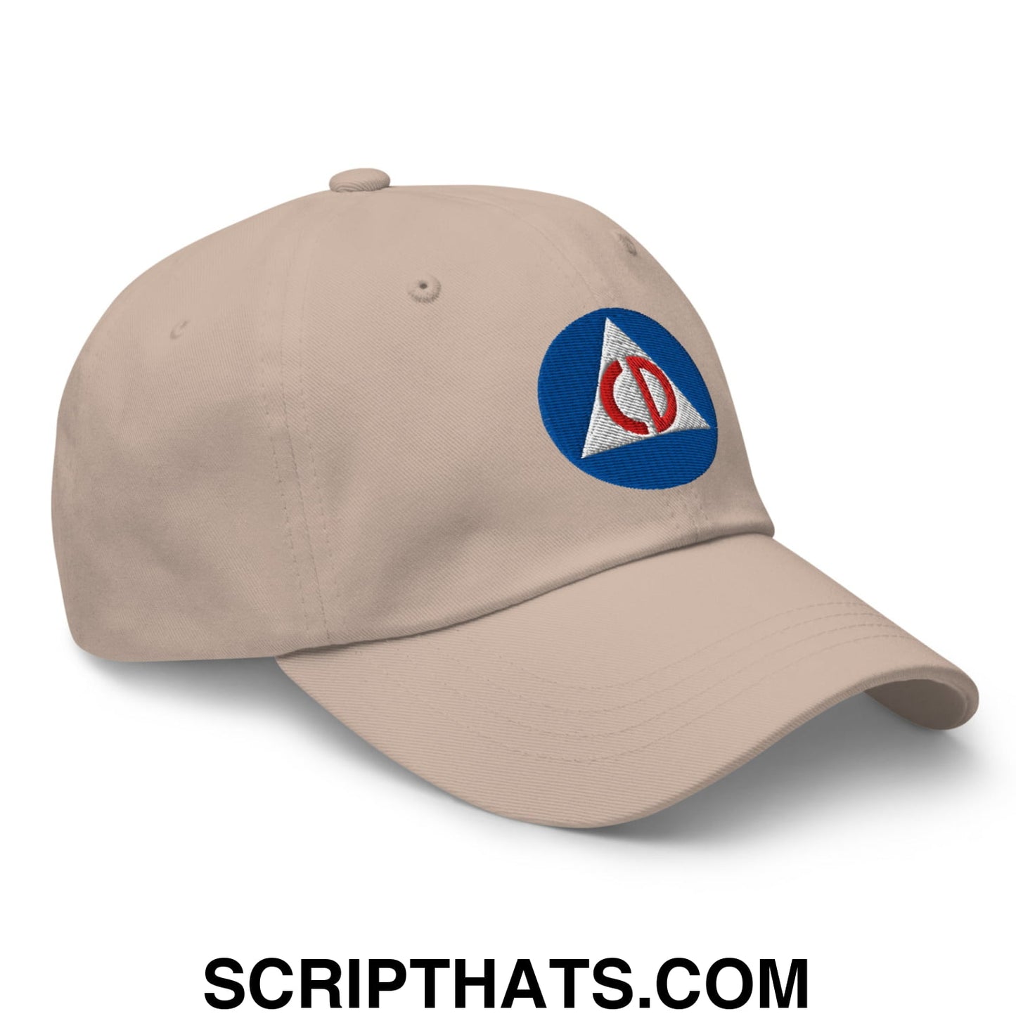 Civil Defense Embroidered Unstructured Dad Hat Stone