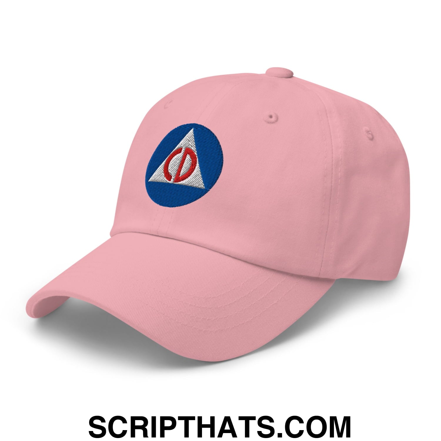 Civil Defense Embroidered Unstructured Dad Hat Pink