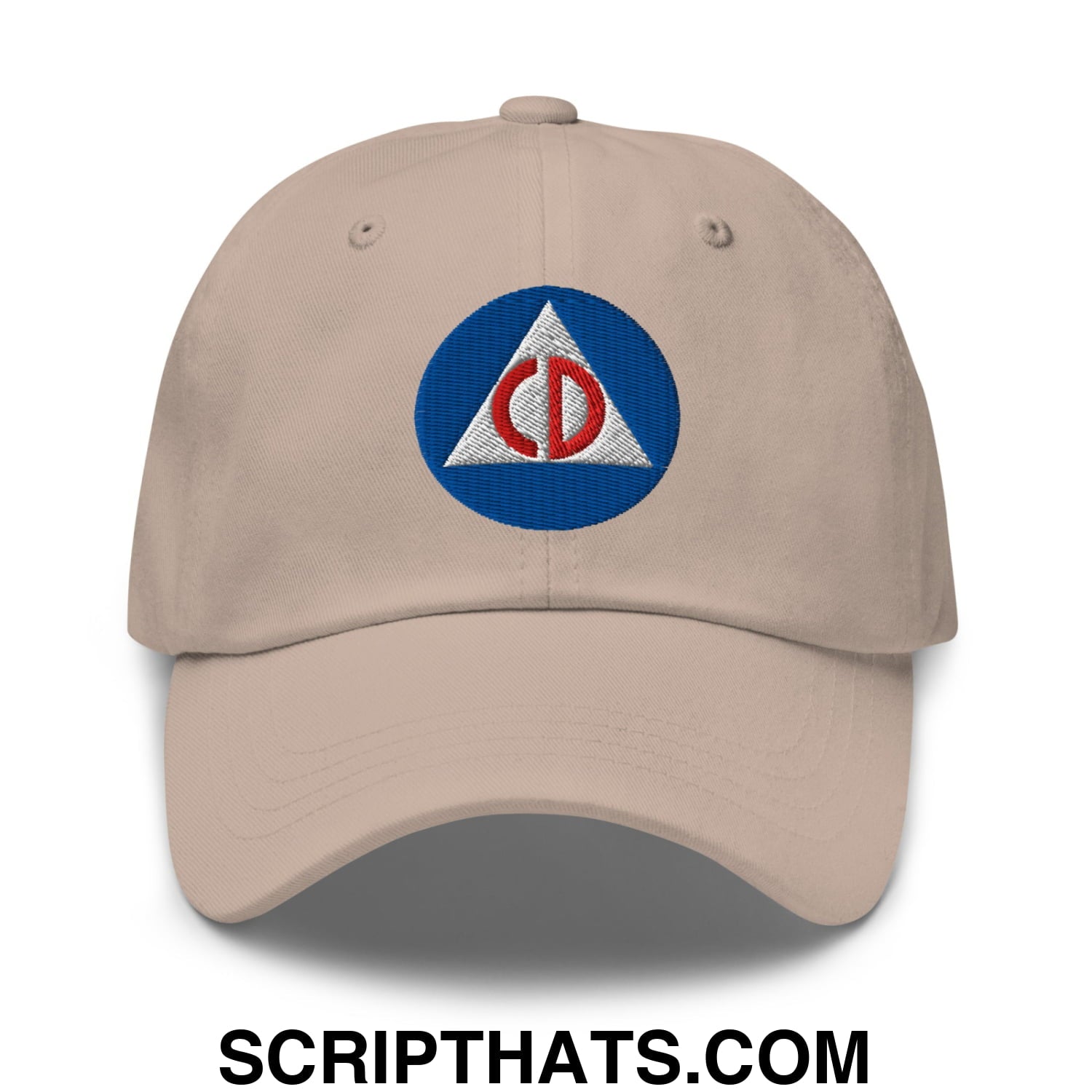 Civil Defense Embroidered Unstructured Dad Hat Stone