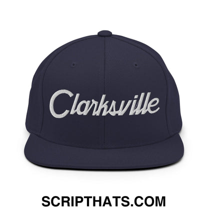 Clarksville Script Snapback Hat Navy