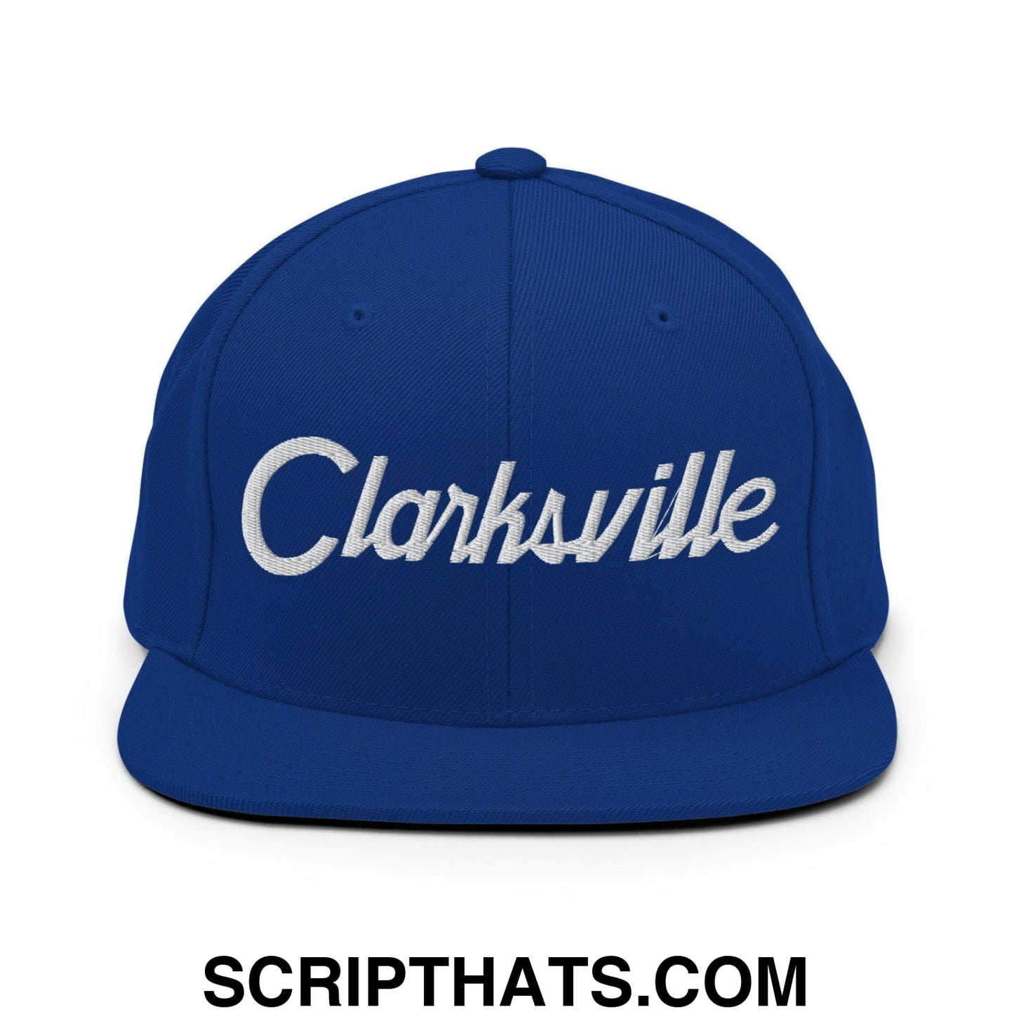Clarksville Script Snapback Hat Royal Blue