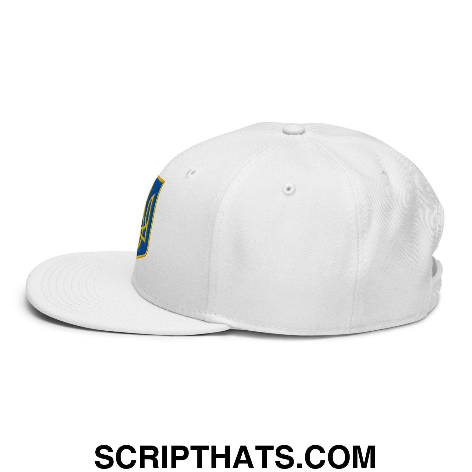 Coat of Arms of Ukraine Embroidered Flat Brim Bill Snapback Hat Default Title