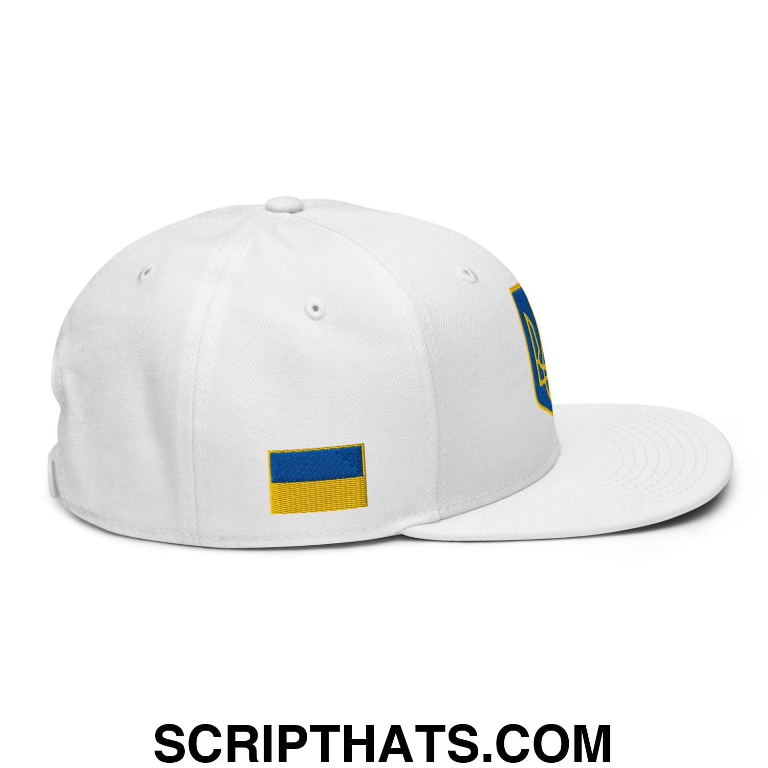 Coat of Arms of Ukraine Embroidered Flat Brim Bill Snapback Hat Default Title