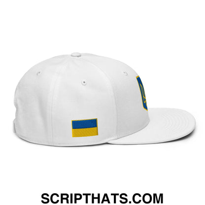 Coat of Arms of Ukraine Embroidered Flat Brim Bill Snapback Hat Default Title