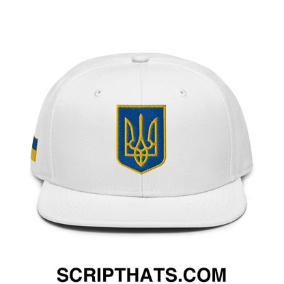 Coat of Arms of Ukraine Embroidered Flat Brim Bill Snapback Hat Default Title