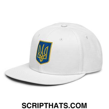 Coat of Arms of Ukraine Embroidered Flat Brim Bill Snapback Hat Default Title