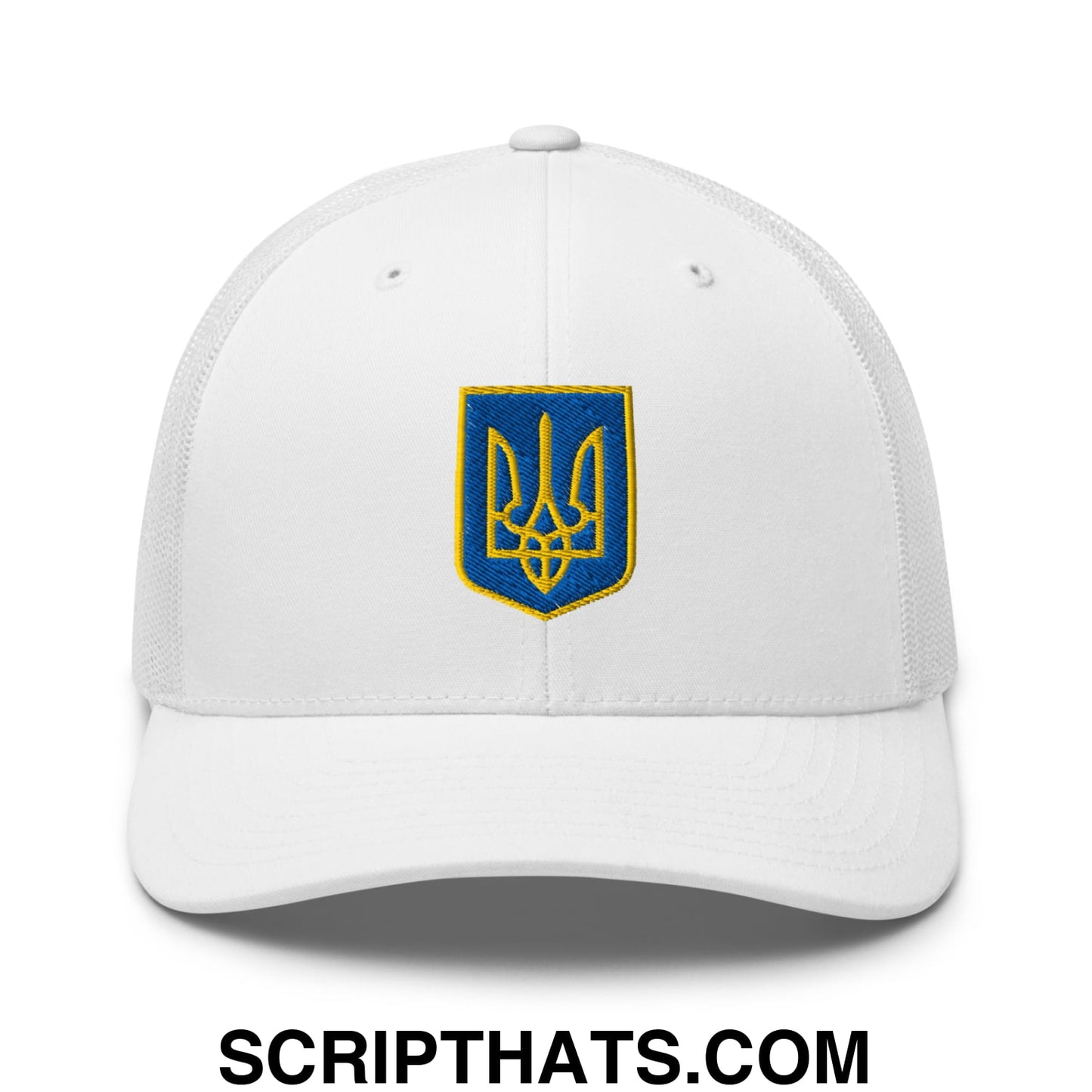 Coat of Arms of Ukraine Embroidered Mesh Trucker Hat Default Title