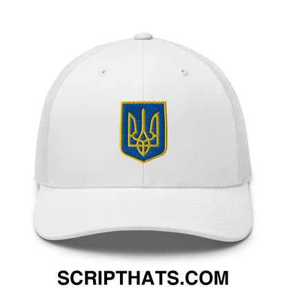 Coat of Arms of Ukraine Embroidered Mesh Trucker Hat Default Title