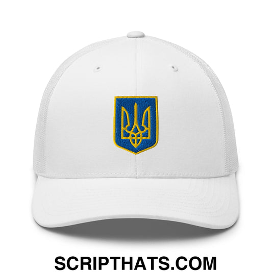 Coat of Arms of Ukraine Embroidered Mesh Trucker Hat Default Title