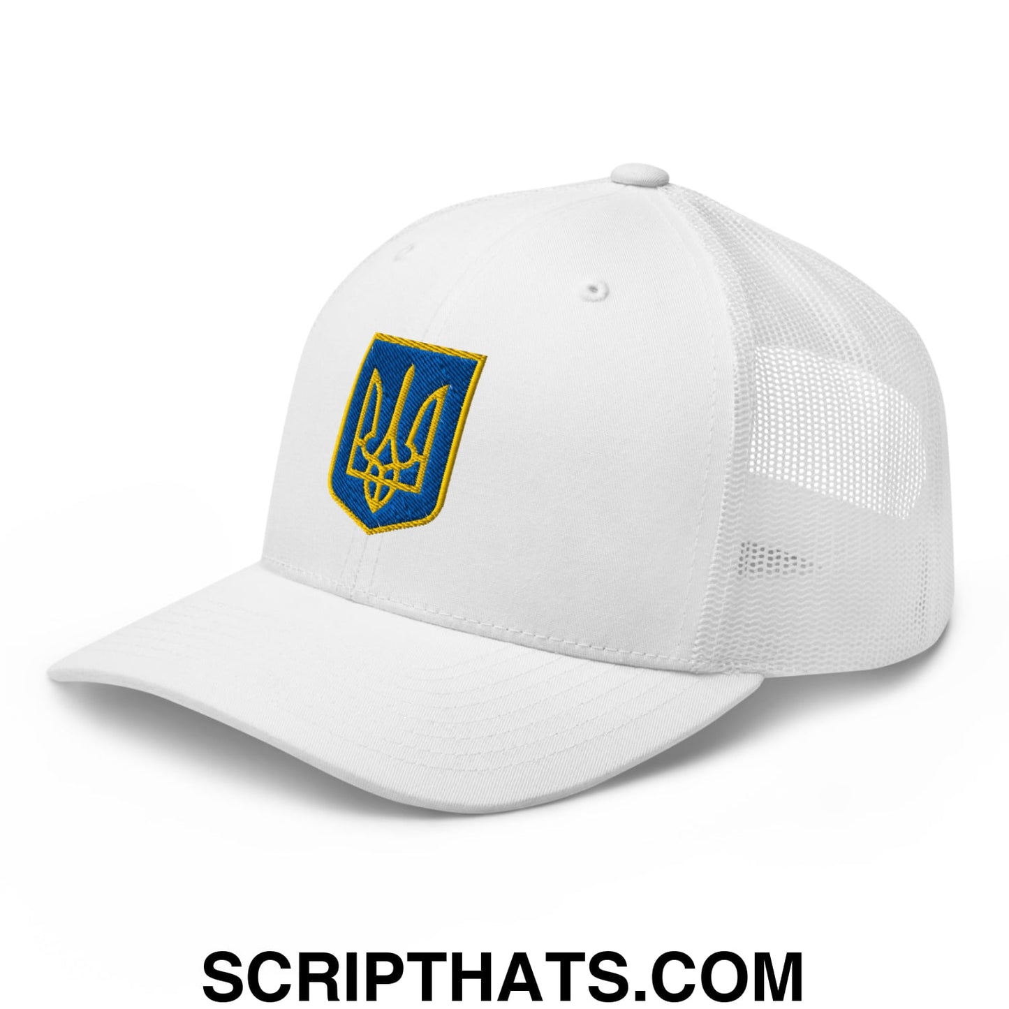Coat of Arms of Ukraine Embroidered Mesh Trucker Hat Default Title