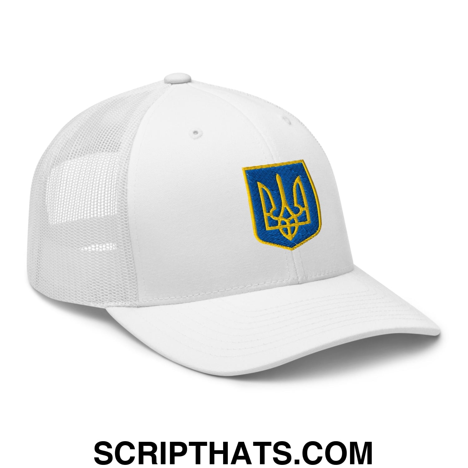 Coat of Arms of Ukraine Embroidered Mesh Trucker Hat Default Title