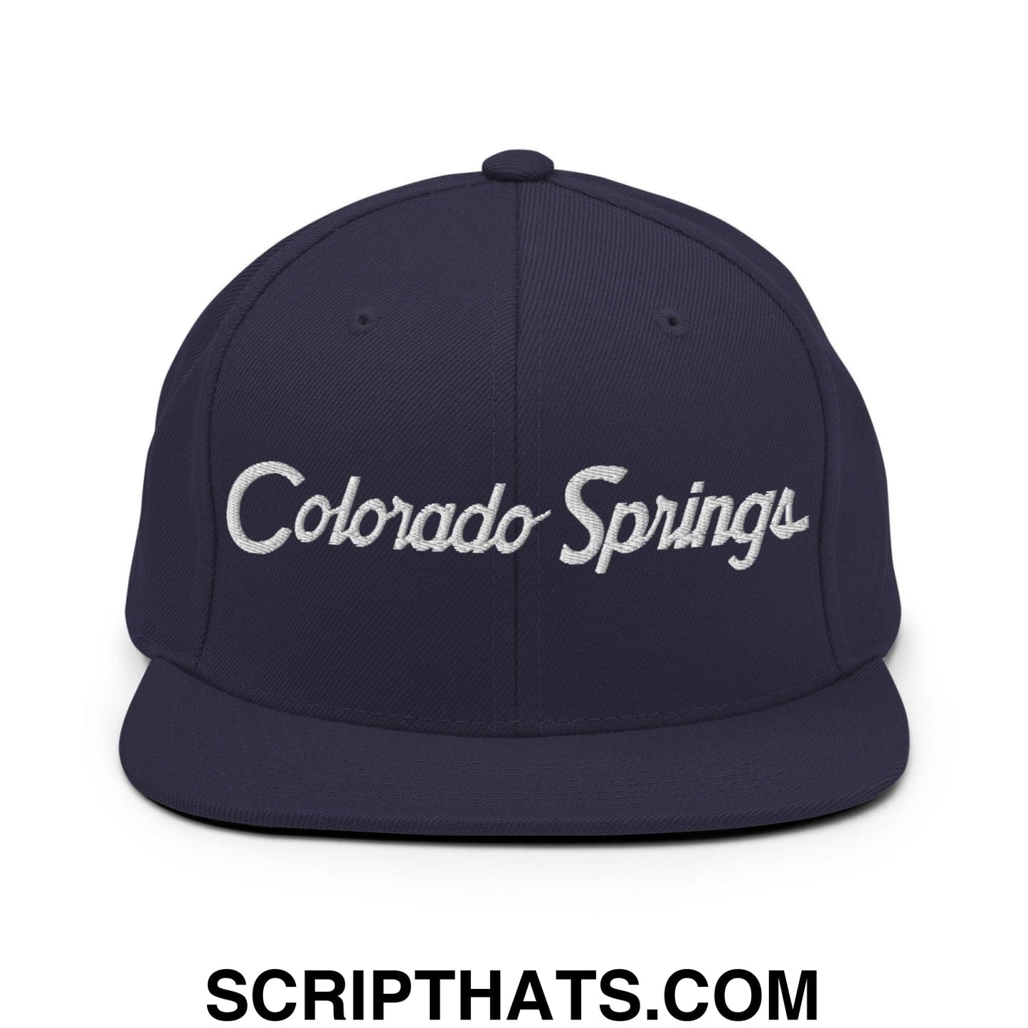 Colorado Springs Script Snapback Hat Navy