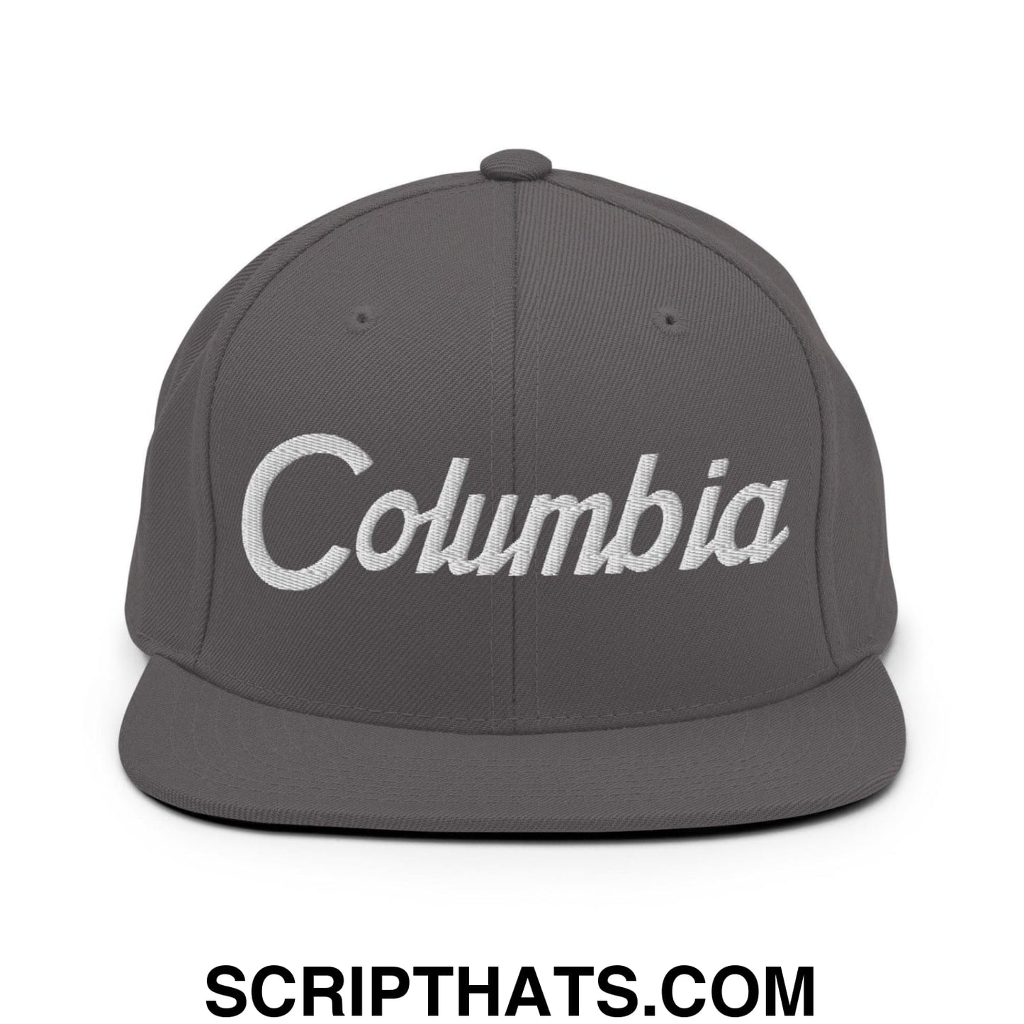Columbia Script Snapback Hat Dark Grey