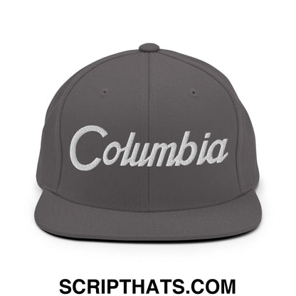 Columbia Script Snapback Hat Dark Grey