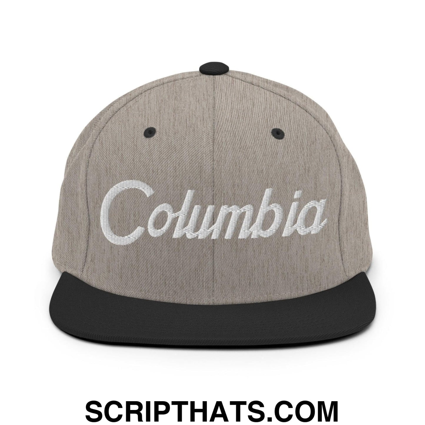 Columbia Script Snapback Hat Heather Black