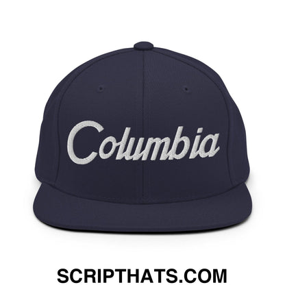 Columbia Script Snapback Hat Navy