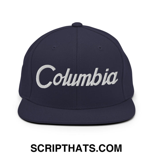 Columbia Script Snapback Hat Navy