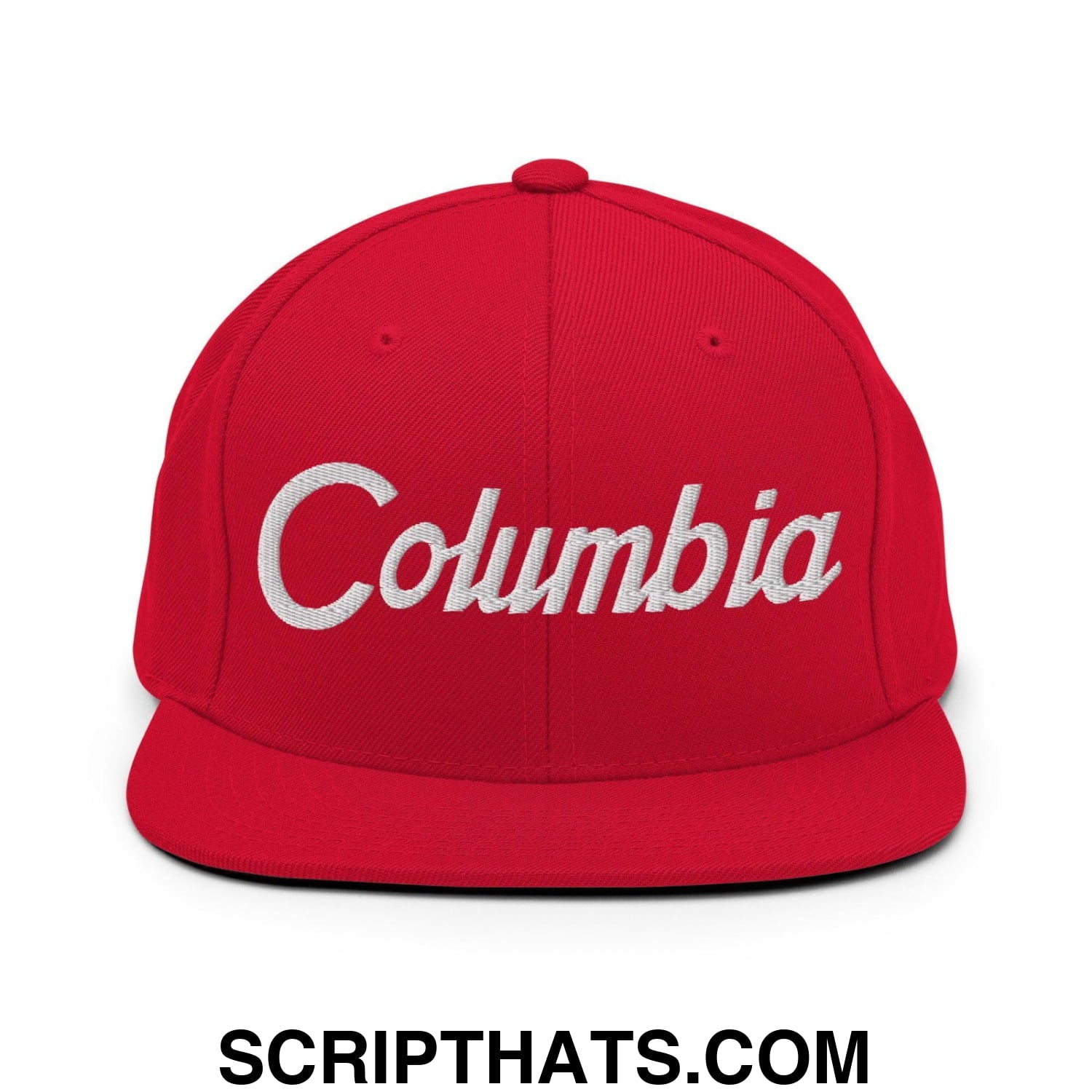Columbia Script Snapback Hat Red