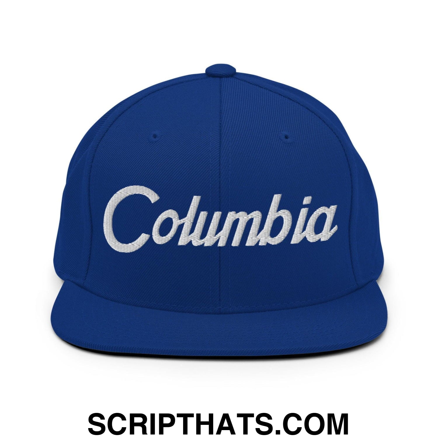 Columbia Script Snapback Hat Royal Blue