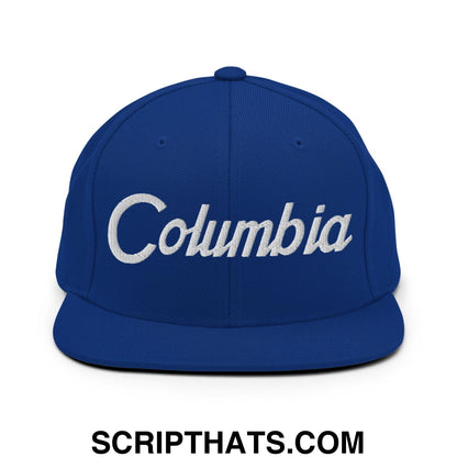 Columbia Script Snapback Hat Royal Blue