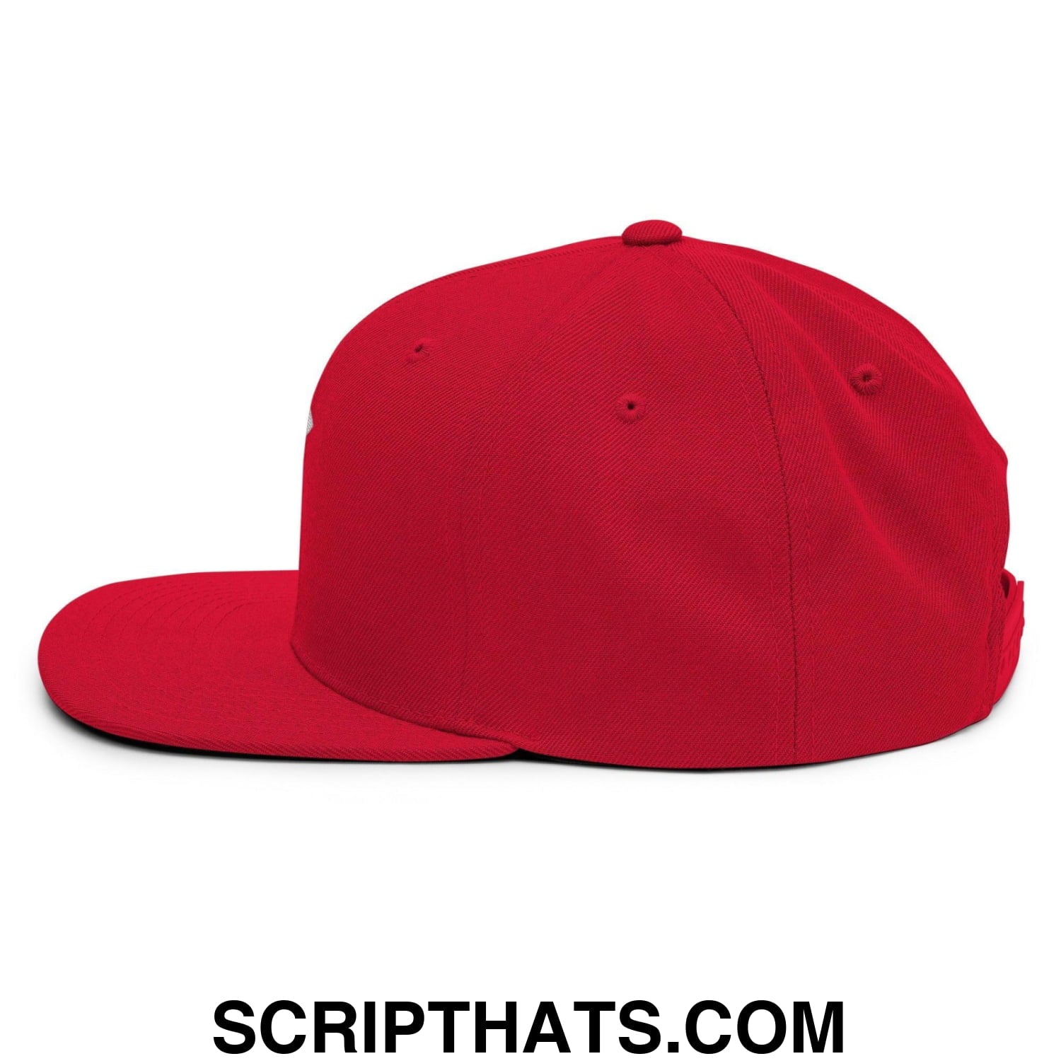 Compton C Letter Vintage Sports Script Snapback Hat Red