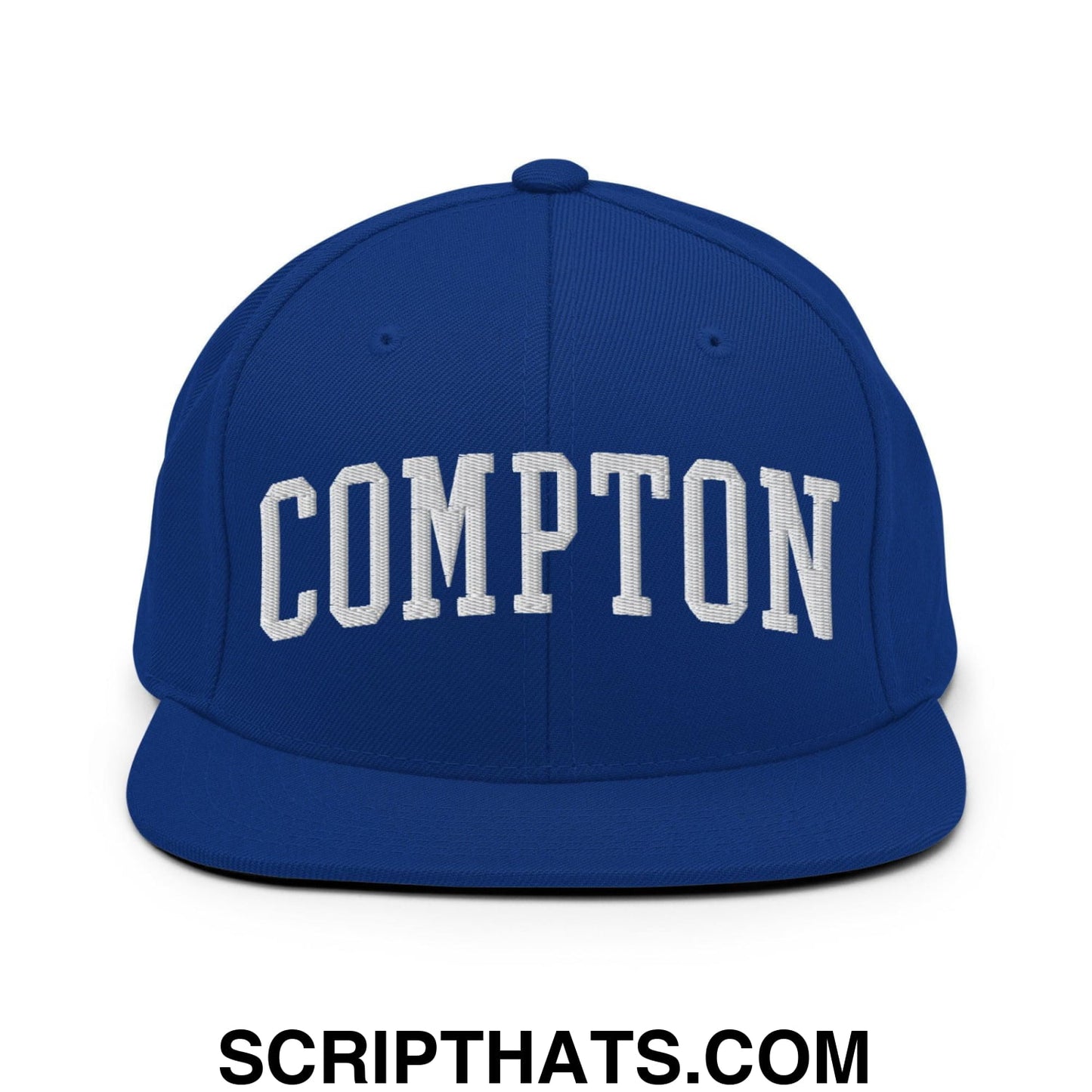 Compton II Varsity Letterman Block Snapback Hat Royal Blue