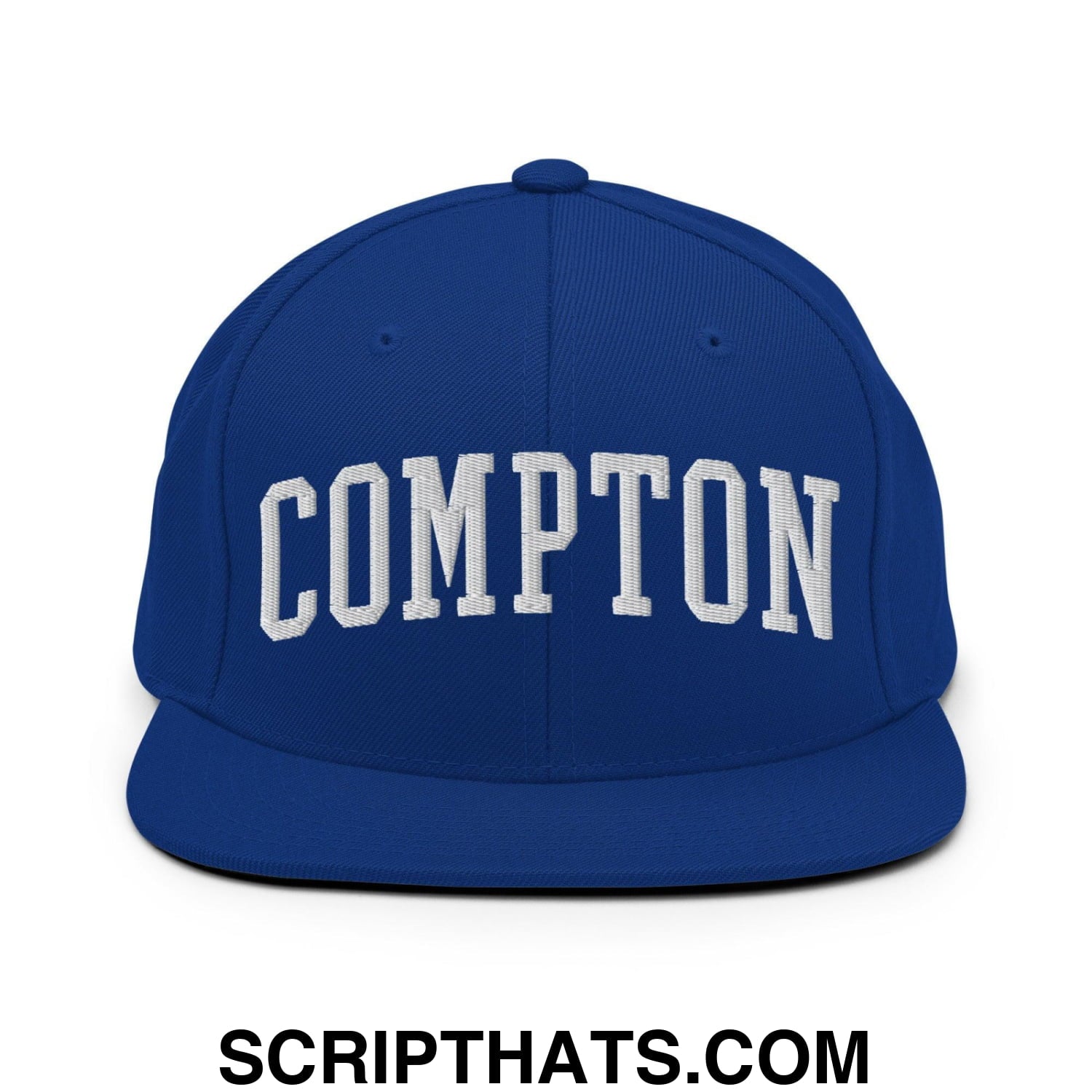 Compton II Varsity Letterman Block Snapback Hat Royal Blue