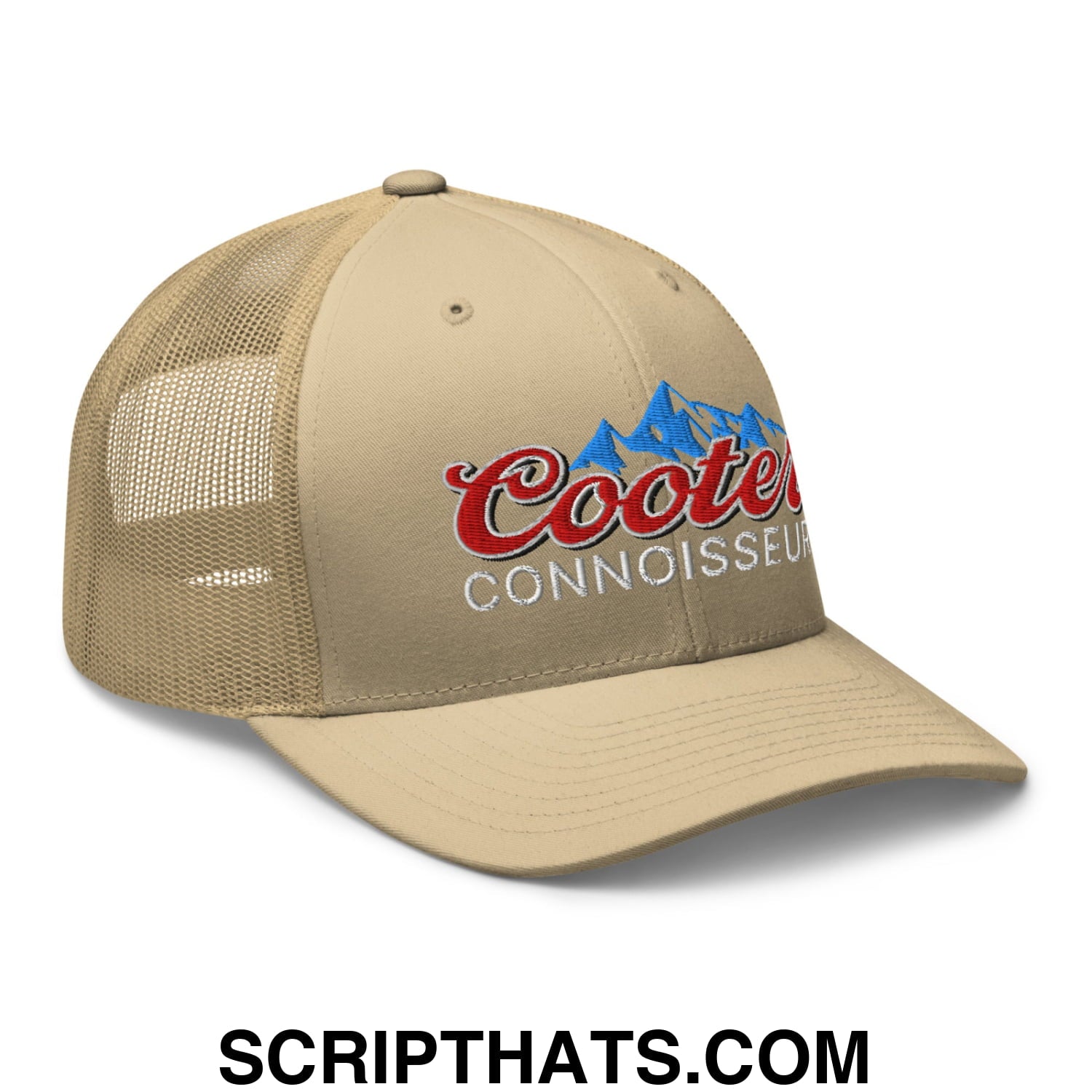 Cooter Connoisseur Embroidered Mesh Trucker Hat Khaki