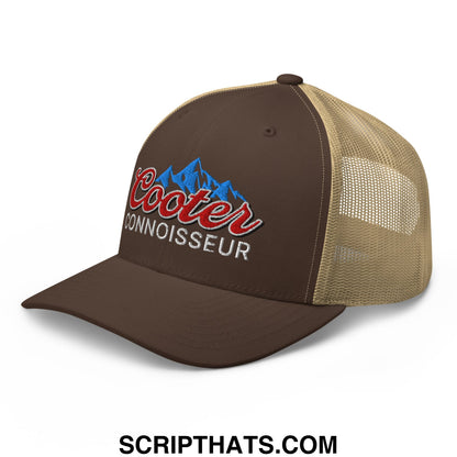 Cooter Connoisseur Embroidered Mesh Trucker Hat Brown Khaki