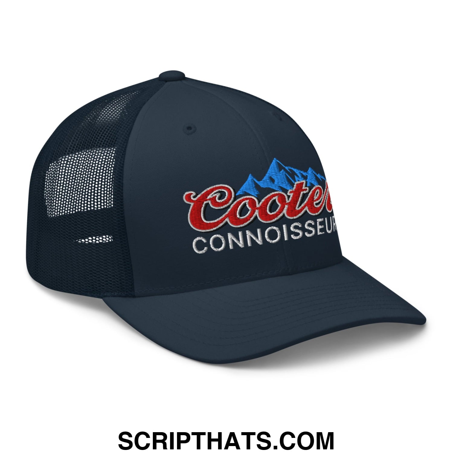 Cooter Connoisseur Embroidered Mesh Trucker Hat Navy