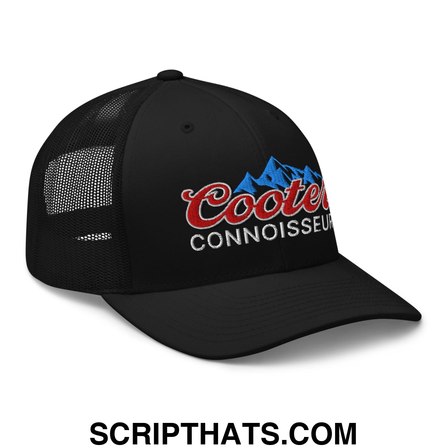 Cooter Connoisseur Embroidered Mesh Trucker Hat Black