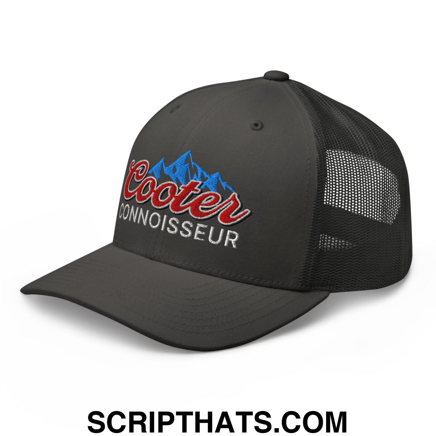 Cooter Connoisseur Embroidered Mesh Trucker Hat Charcoal