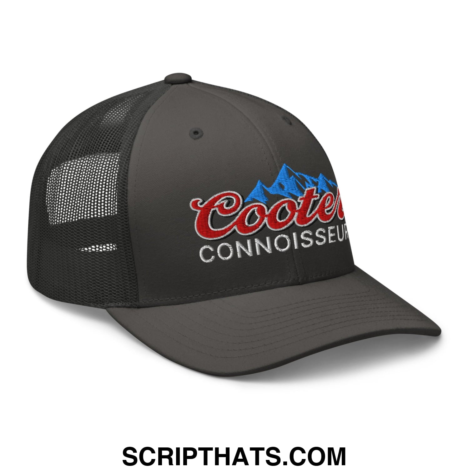 Cooter Connoisseur Embroidered Mesh Trucker Hat Charcoal