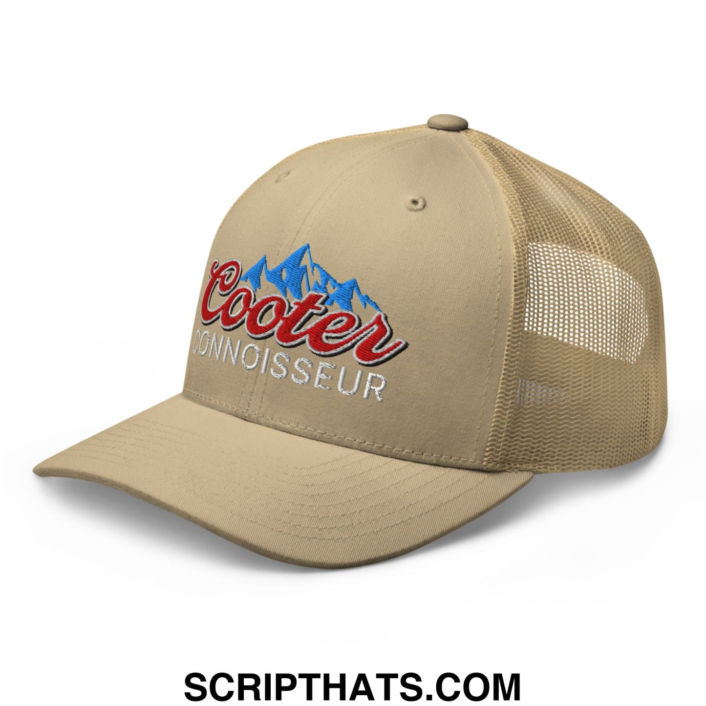Cooter Connoisseur Embroidered Mesh Trucker Hat Khaki